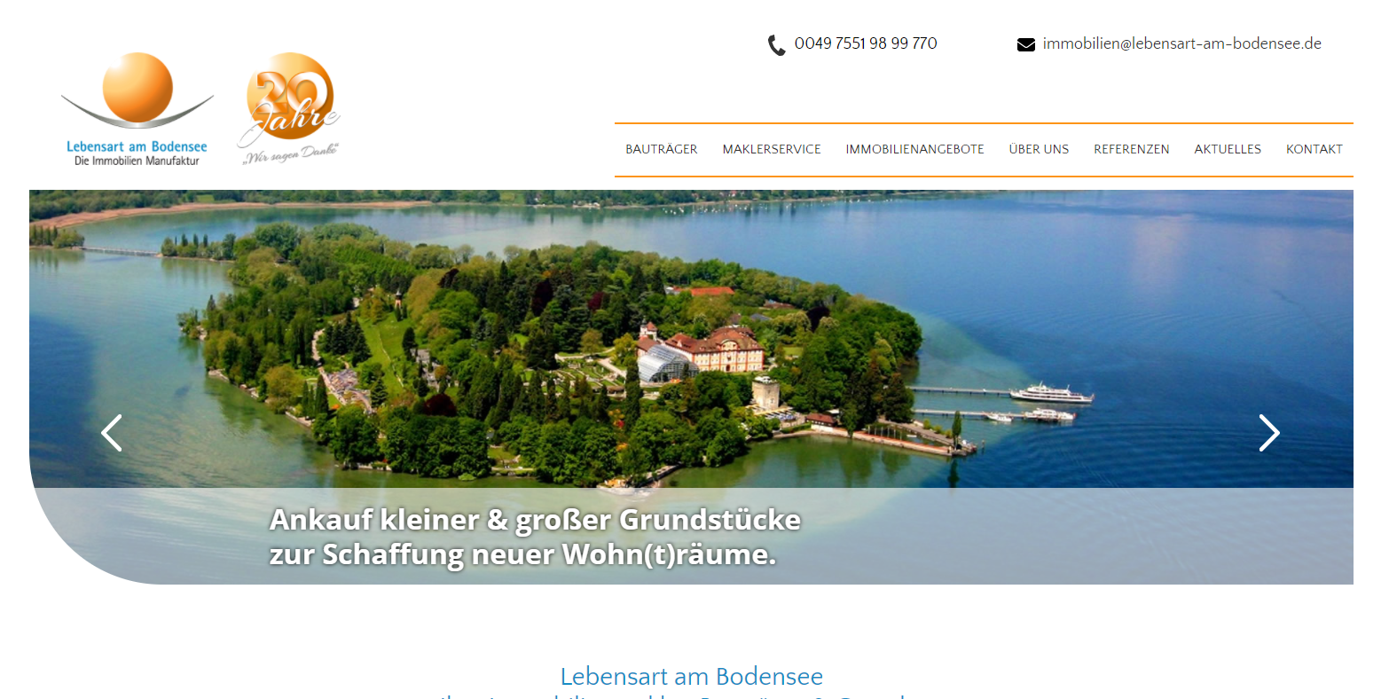 Bauträger- & Makler-Webseite mit local SEO im Bodenseekreis