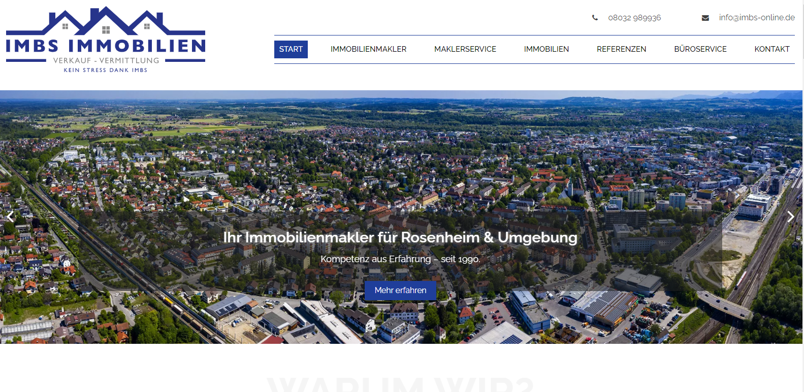 Google optimierte Makler-Webseite bei Rosenheim - Bayern