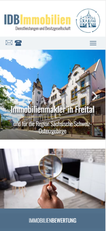 Makler-Homepage mit mobile Webdesign bei Dresden