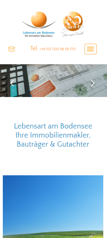 Makler-Webseite mit mobiler Google Optimierung - Region Bodensee