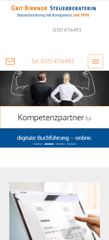 mobile Steuerkanzlei-Webseite mit SEO zur Online-Kundengewinnung