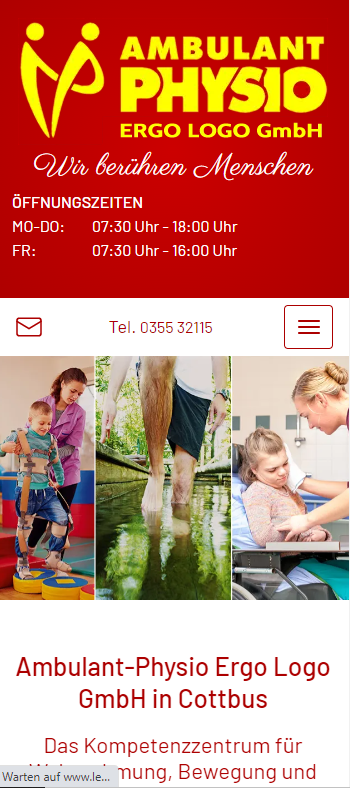 Mobile Webseite für Physio, Ergo & Logo in Cottbus - Brandenburg