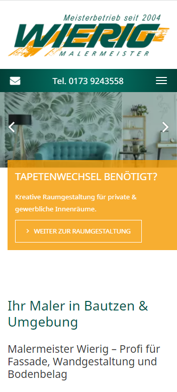 mobiles Webdesign mit local SEO für Maler bei Bautzen