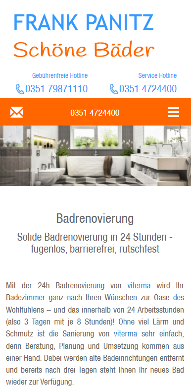 responsive Webdesign für Handwerksbetrieb in Dresden - Sachsen